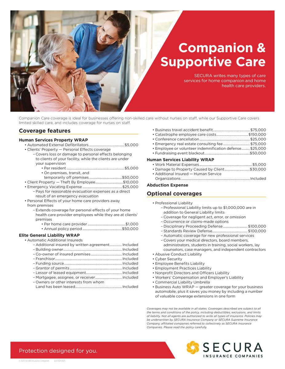 Companion & Supportive Care Services - WI & MN